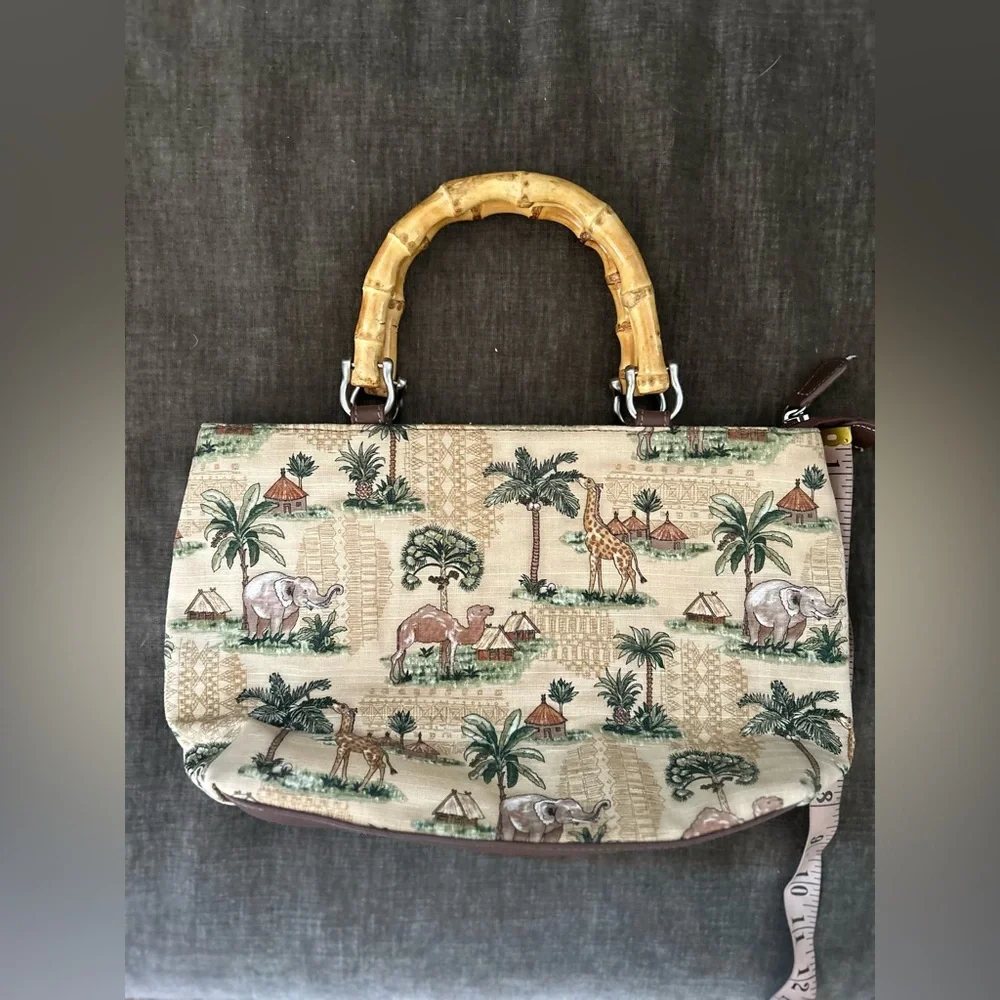 Cute Safari Purse Bamboo Handles - Picture 6 of 8